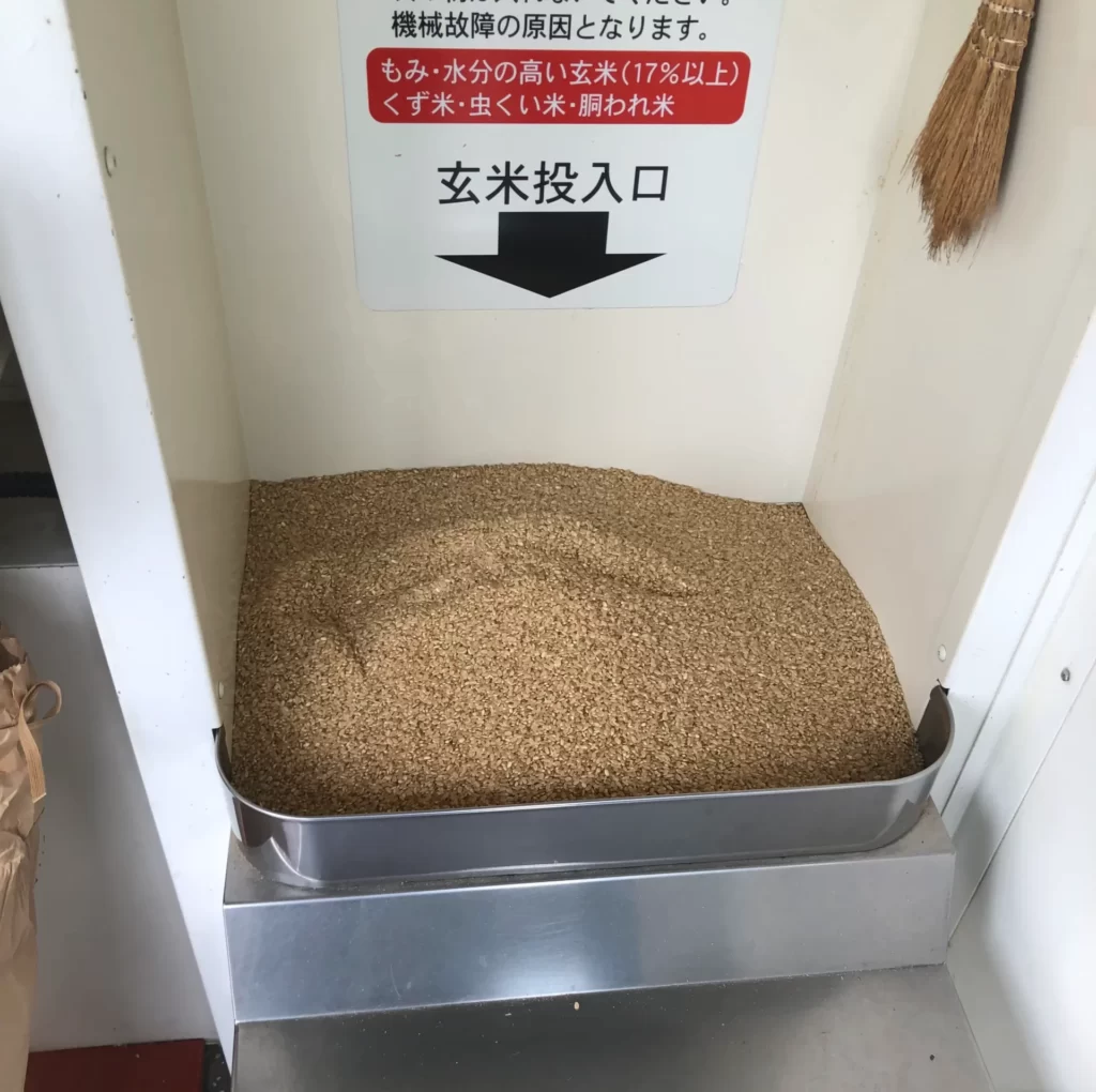 30キロの玄米を入れた様子